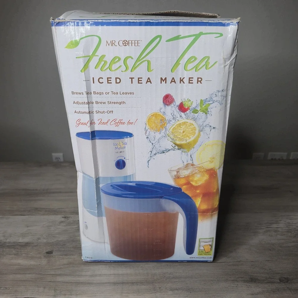 Mr Coffee Fresh Iced Tea / Iced Coffee Maker 3 Qt Pitcher TM70 New Open Ugly Box